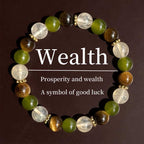 Huaxia Treasures Tiger Eye & Crystal Bracelet - Wealth, Focus & Success