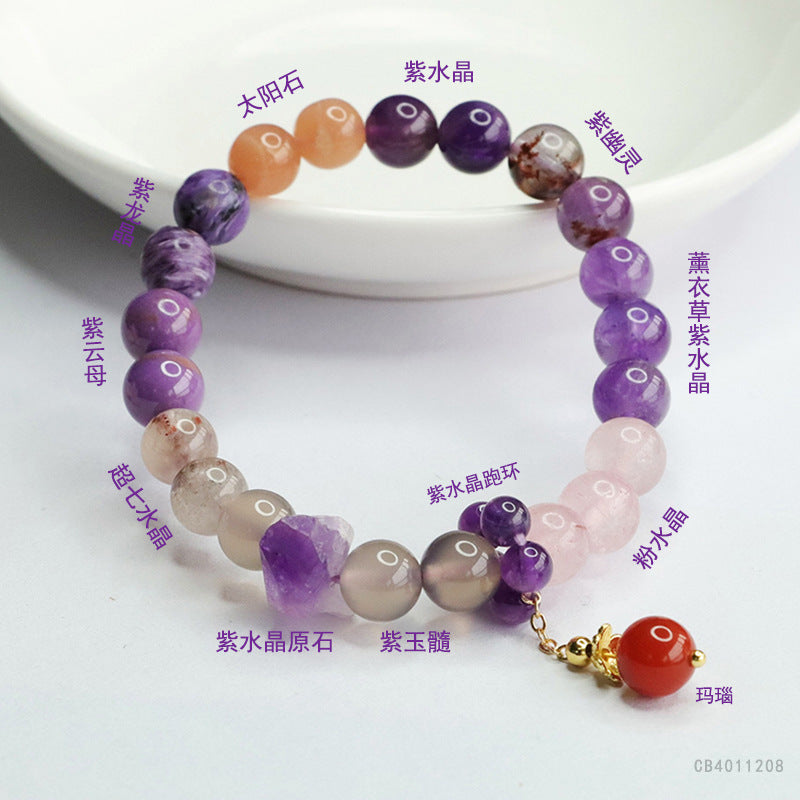 Huaxia Treasures Natural Amethyst Bracelet - Serenity, Focus & Success