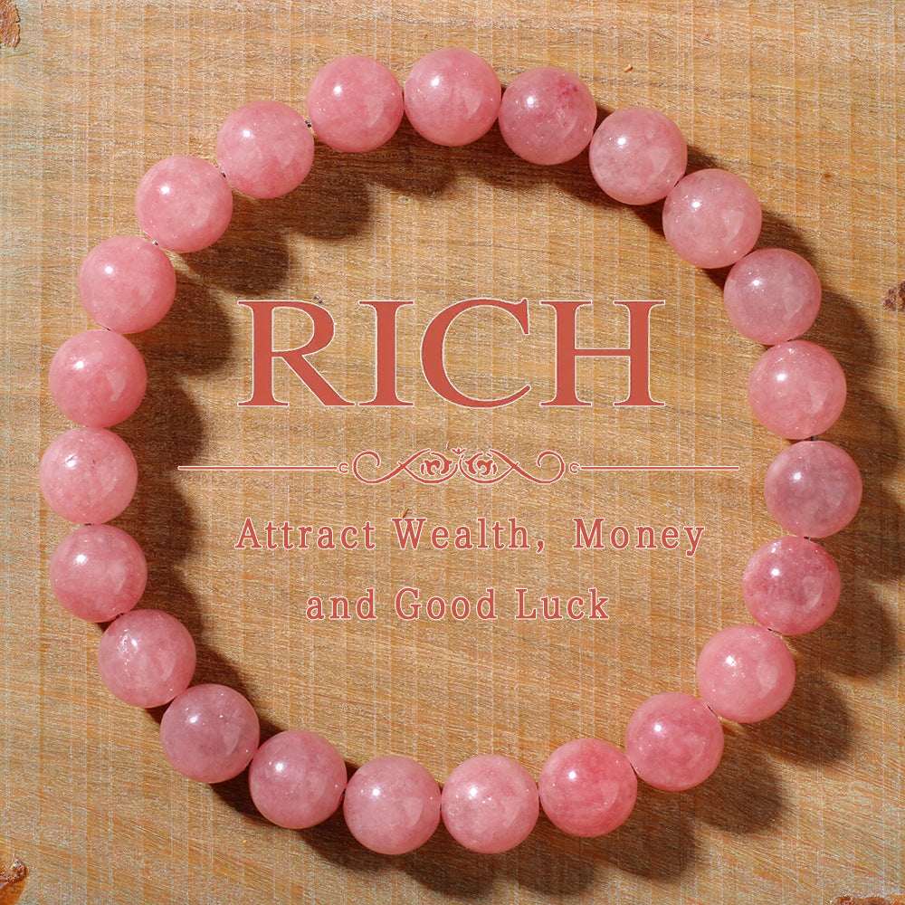 Rose Quartz Gemstone Bracelet - Women's Collection
