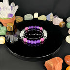 Huaxia Treasures Amethyst & Clear Quartz Bracelet - Focus, Balance & Serenity