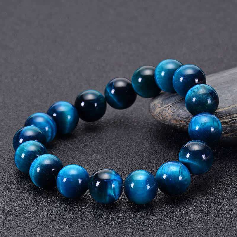 Buddha Stones Blue Tiger Eye Protection Bracelet Bracelet BS 8