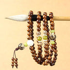 Buddha Stones Tibetan Rosewood Mala Protection Calm Bracelet Bracelet BS 2