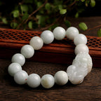 Buddha Stones Fengshui Wealth Prosperity Jade PiXiu Luck Bracelet Bracelet BS 8