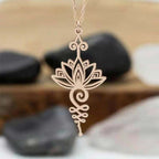 Buddha Stones Lotus Luck Wealth Necklace Pendant Necklaces & Pendants BS 4