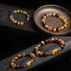 Buddha Stones Tiger Eye Bead Fortune Prosperity Bracelet Bracelet BS 5