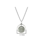 Buddha Stones 925 Sterling Silver Moonstone Love Planet Rotatable Pattern Necklace Pendant Necklaces & Pendants BS 12