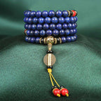 Buddha Stones Tibetan Mala Lapis Lazuli Positive Bracelet Mala Bracelet BS 6
