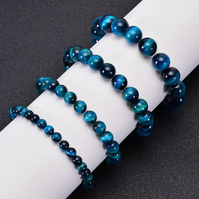 Buddha Stones Blue Tiger Eye Protection Bracelet Bracelet BS 9
