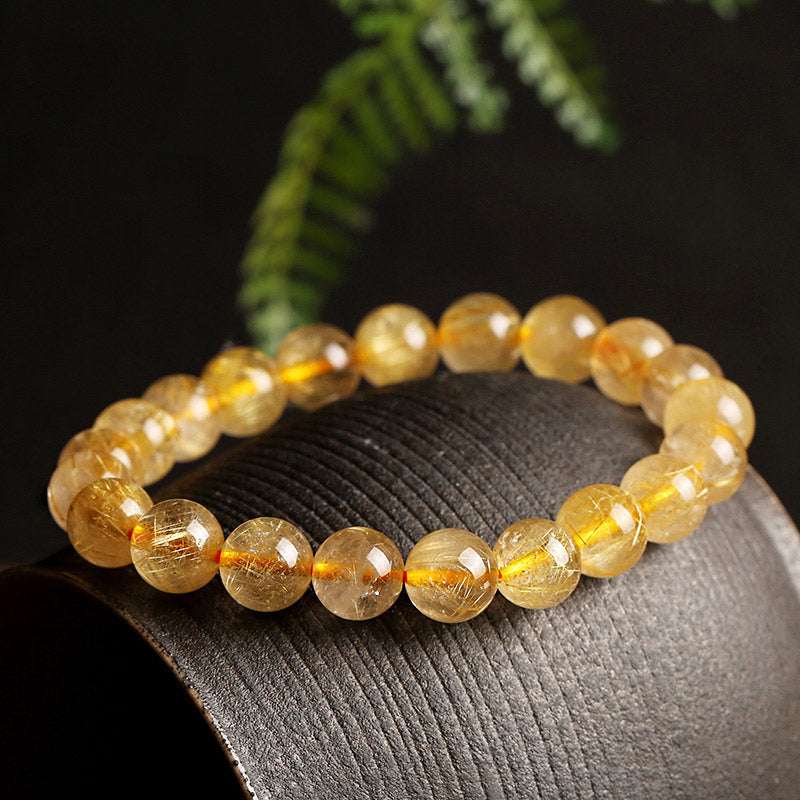 Buddha Stones Natural Citrine Blessing Protection Bracelet Bracelet BS Citrine(Wrist Circumference 14-16.5cm)