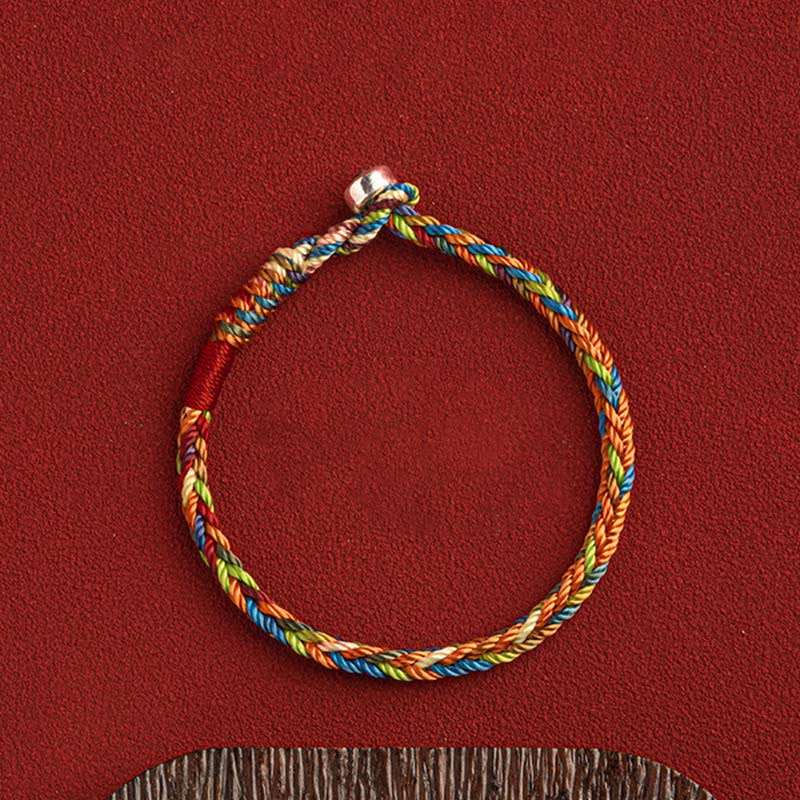 Buddha Stones "May you be healthy and happy" Lucky Multicolored Bracelet Bracelet BS 5