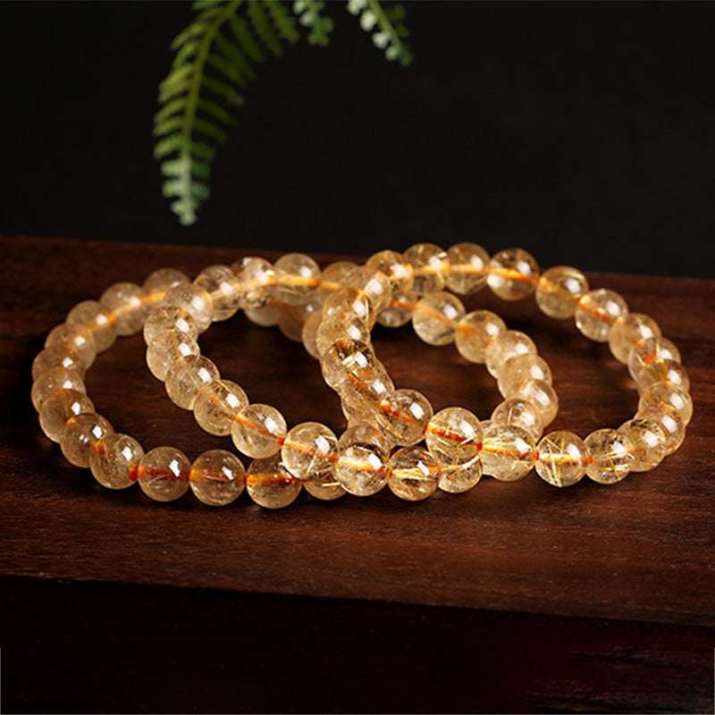 Buddha Stones Natural Citrine Blessing Protection Bracelet Bracelet BS 5