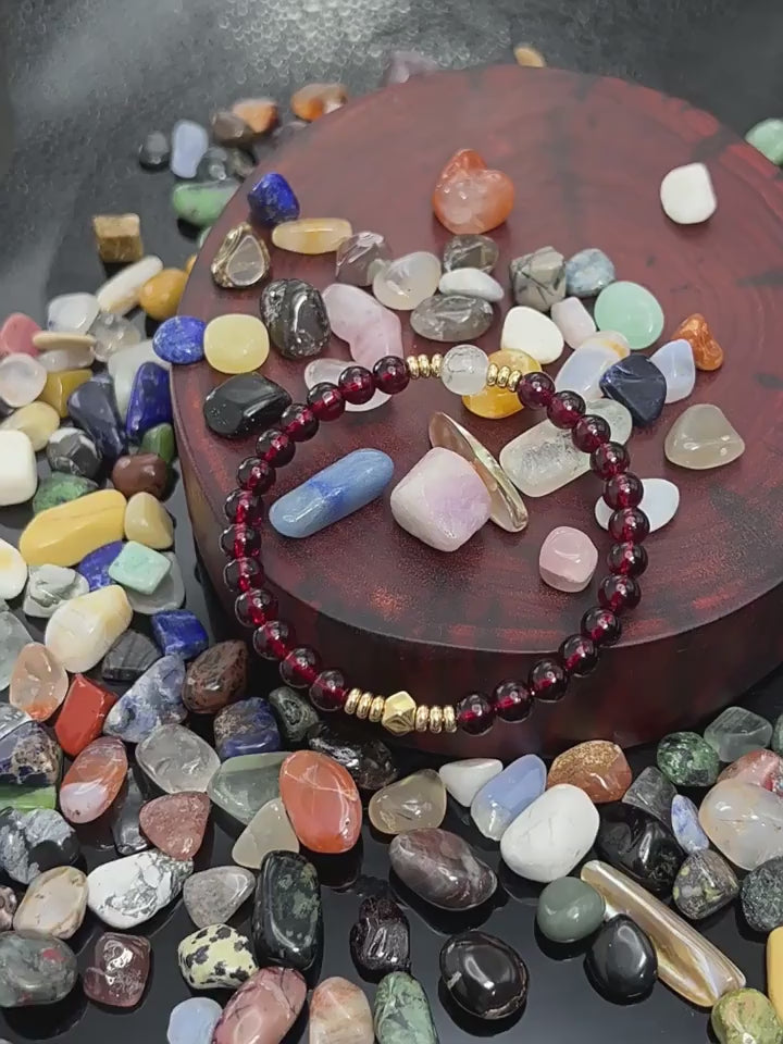 Huaxia Treasures Red Agate Bracelet - Passion, Prosperity & Protection Gemstone Jewelry