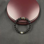 Huaxia Treasures Protection & Prosperity Black Obsidian Bracelet