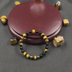 Huaxia Treasures Wealth & Protection Bracelet - Tiger Eye, Black Obsidian & Hematite